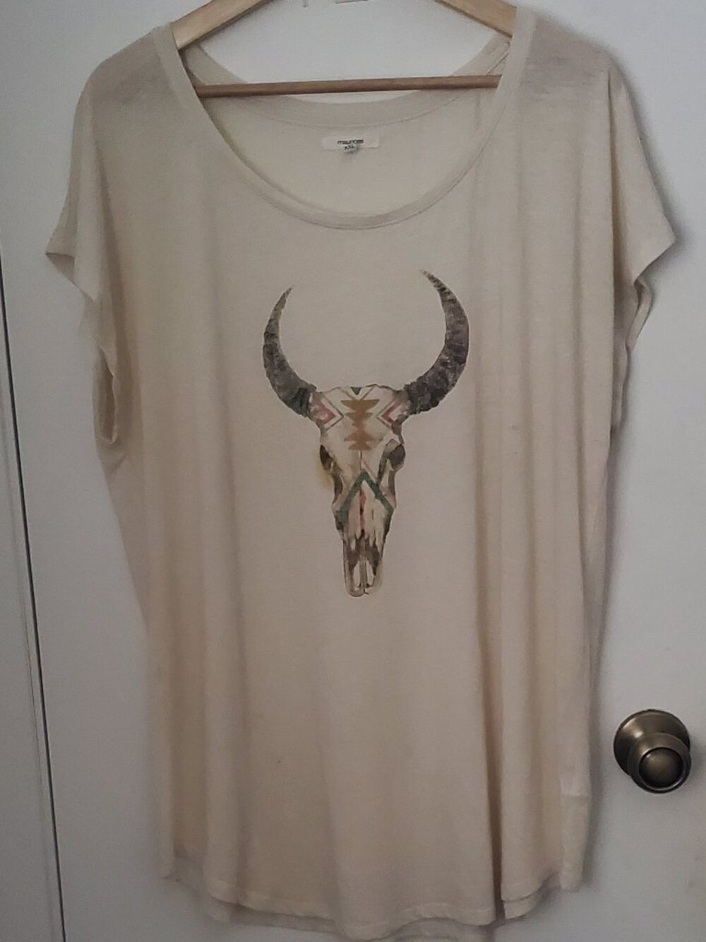 Maurices Bull Skull Western Graphic T-Shirt Women's Size XXL